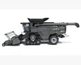 Track-Wheeled Combine Harvester 3D 모델  back view