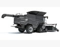 Track-Wheeled Combine Harvester 3D 모델  side view