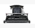 Track-Wheeled Combine Harvester 3d model front view