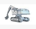 Tracked Forestry Harvester 3D 모델 