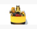 Tracked Mining Excavator 3d model side view