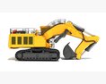 Tracked Mining Excavator 3d model top view