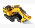 Tracked Mining Excavator Modelo 3D clay render