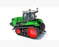 Two Track Tractor 3D-Modell wire render
