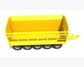 Cane Transfer Trailer 3D 모델  top view