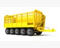 Cane Transfer Trailer 3D 모델  front view