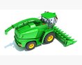 Corn Silage Harvester With Maize Header 3d model