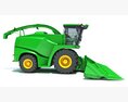 Corn Silage Harvester With Maize Header 3D 모델 