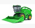 Corn Silage Harvester With Maize Header 3d model dashboard