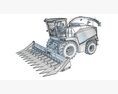 Corn Silage Harvester With Maize Header 3D модель