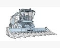 Corn Silage Harvester With Maize Header 3D模型