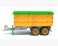 Farm Tipping Trailer 3D 모델  back view