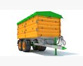 Farm Tipping Trailer 3d model front view