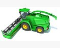 Green Forage Harvester With Rotary Header Modèle 3d