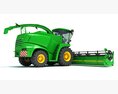Green Forage Harvester With Rotary Header 3D-Modell