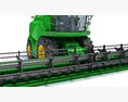 Green Forage Harvester With Rotary Header 3D-Modell dashboard