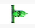 Green Forage Harvester With Rotary Header 3Dモデル