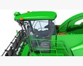 Green Forage Harvester With Rotary Header 3D 모델 