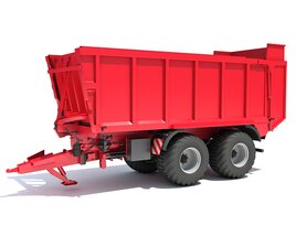 Heavy-Duty Agricultural Trailer 3D 모델 