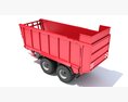 Heavy-Duty Agricultural Trailer 3d model