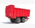 Heavy-Duty Agricultural Trailer 3d model