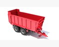 Heavy-Duty Agricultural Trailer 3d model top view