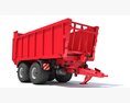 Heavy-Duty Agricultural Trailer 3d model front view