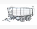 Heavy-Duty Agricultural Trailer 3Dモデル seats