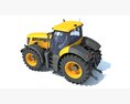 Medium-Duty Agricultural Tractor 3D模型 wire render