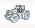 Medium-Duty Agricultural Tractor 3D 모델 
