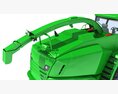 Modern Green Forage Harvester With Large Tires 3d model
