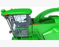 Modern Green Forage Harvester With Large Tires 3D模型
