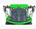 Modern Green Forage Harvester With Large Tires Modello 3D