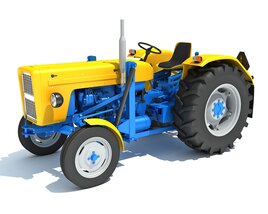 Old Classic Tractor 3D model