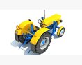 Old Classic Tractor 3d model