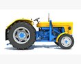 Old Classic Tractor 3d model top view