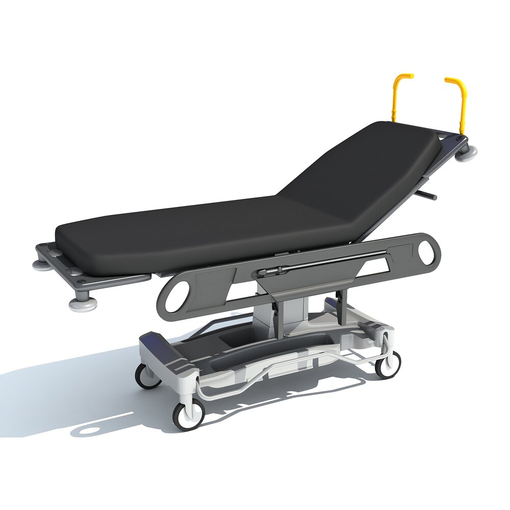 Patient Stretcher Trolley 3D 모델 