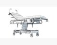 Patient Stretcher Trolley 3d model