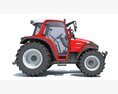 Compact Red Farm Tractor 3d model