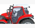 Compact Red Farm Tractor Modelo 3d