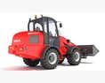Compact Loader With Front Scoop Bucket 3D-Modell Seitenansicht