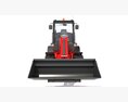 Compact Loader With Front Scoop Bucket 3D 모델  top view
