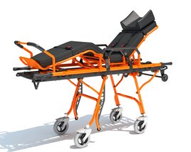 Emergency Medical Stretcher Trolley 3D model