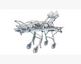 Emergency Medical Stretcher Trolley 3D-Modell