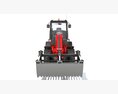 Forklift Bucket Telehandler 3D-Modell Draufsicht
