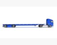 Freightliner Truck With Flatbed Trailer Modèle 3d