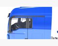 Freightliner Truck With Flatbed Trailer 3D модель dashboard
