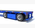 Freightliner Truck With Flatbed Trailer 3D модель seats