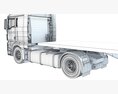 Freightliner Truck With Flatbed Trailer 3D модель