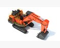 Mining Excavator Shovel 3D-Modell clay render